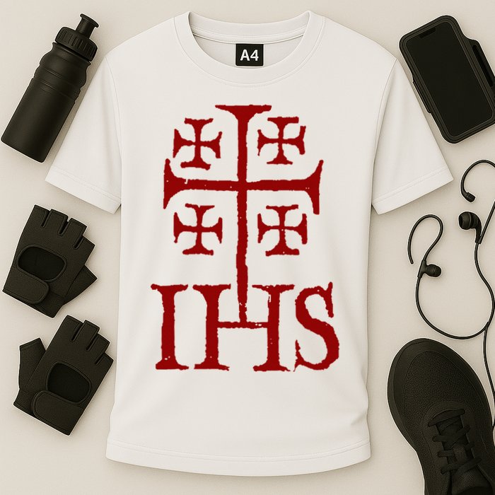 Jerusalem Cross Ihs Knights Templar Performance Shirt
