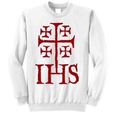 Jerusalem Cross Ihs Knights Templar Sweatshirt
