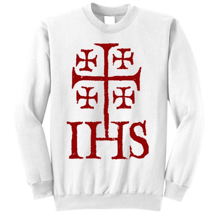 Jerusalem Cross Ihs Knights Templar Sweatshirt