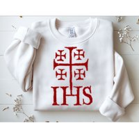 Jerusalem Cross Ihs Knights Templar Sweatshirt