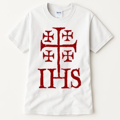 Jerusalem Cross Ihs Knights Templar Tall T-Shirt