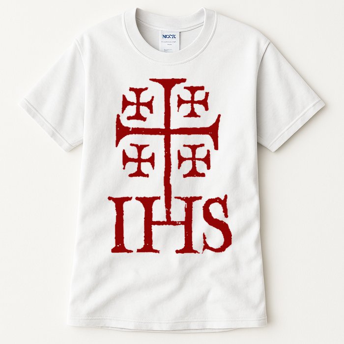Jerusalem Cross Ihs Knights Templar Tall T-Shirt