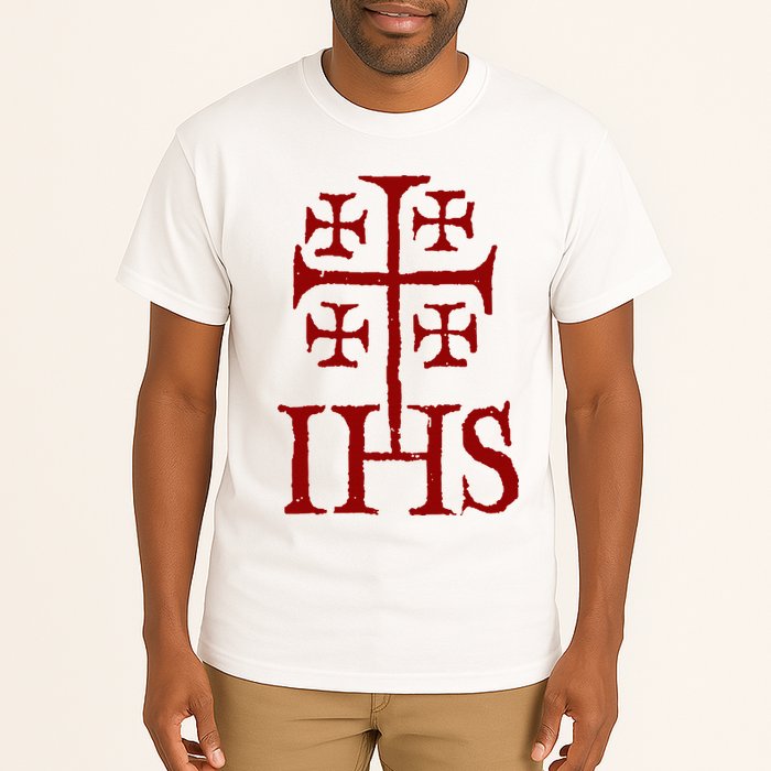 Jerusalem Cross Ihs Knights Templar Tall T-Shirt