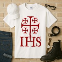 Jerusalem Cross Ihs Knights Templar Tall T-Shirt