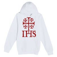 Jerusalem Cross Ihs Knights Templar Premium Pullover Hoodie