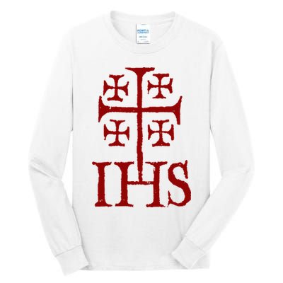 Jerusalem Cross Ihs Knights Templar Tall Long Sleeve T-Shirt