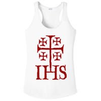 Jerusalem Cross Ihs Knights Templar Ladies PosiCharge Competitor Racerback Tank