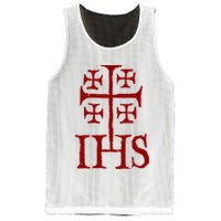 Jerusalem Cross Ihs Knights Templar Mesh Reversible Basketball Jersey Tank