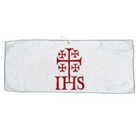 Jerusalem Cross Ihs Knights Templar Large Microfiber Waffle Golf Towel