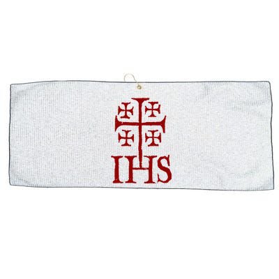 Jerusalem Cross Ihs Knights Templar Large Microfiber Waffle Golf Towel