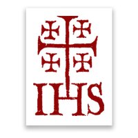 Jerusalem Cross Ihs Knights Templar Poster