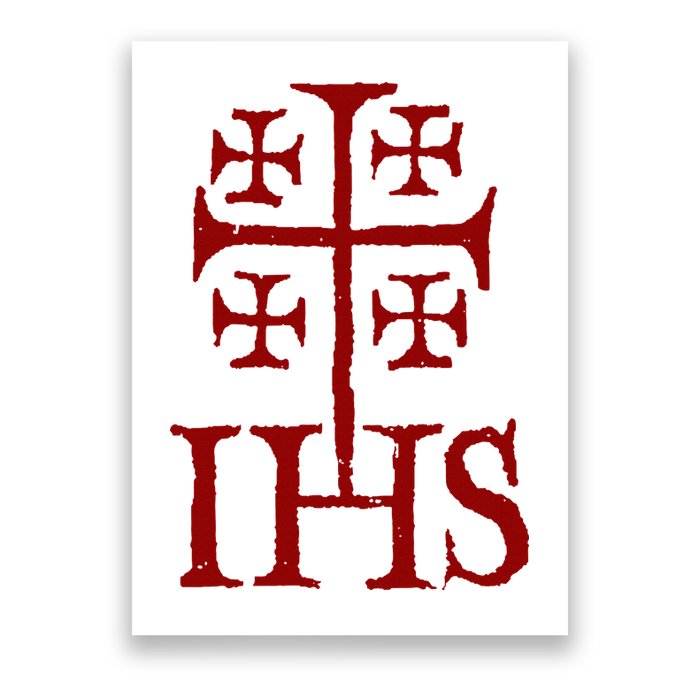 Jerusalem Cross Ihs Knights Templar Poster