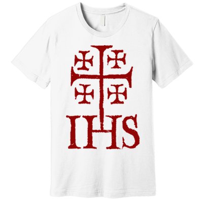 Jerusalem Cross Ihs Knights Templar Premium T-Shirt