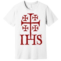 Jerusalem Cross Ihs Knights Templar Premium T-Shirt