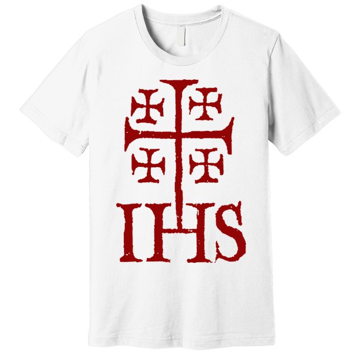 Jerusalem Cross Ihs Knights Templar Premium T-Shirt