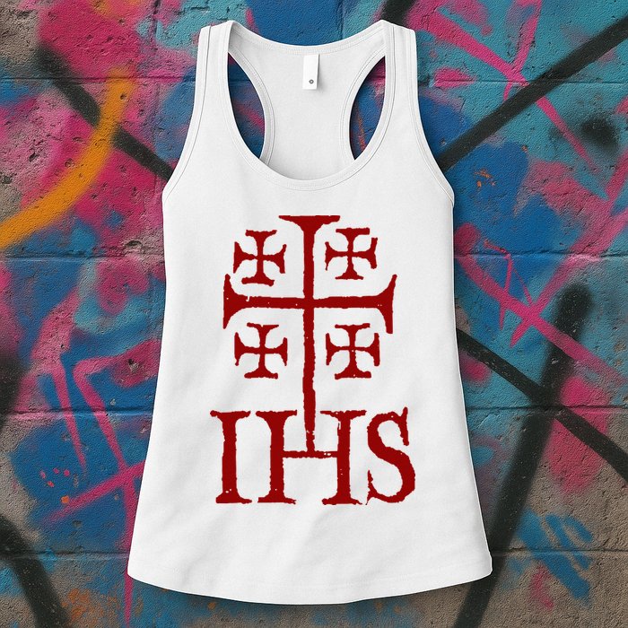 Jerusalem Cross Ihs Knights Templar Womens Tank Top