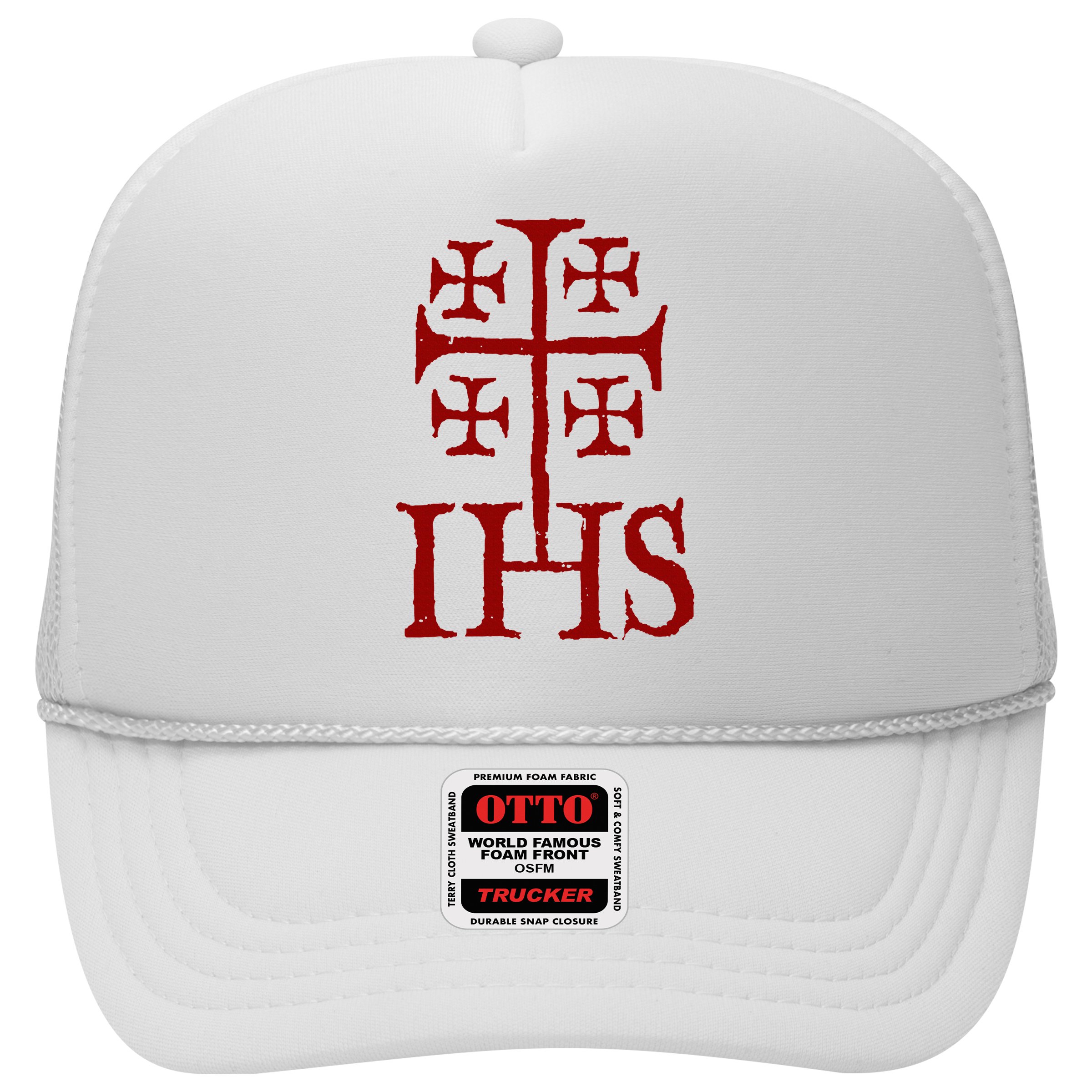 Jerusalem Cross Ihs Knights Templar Trucker Hat