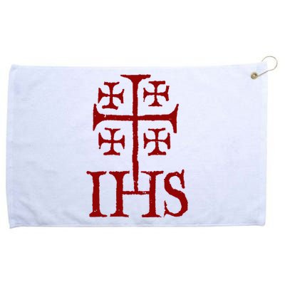 Jerusalem Cross Ihs Knights Templar Grommeted Golf Towel