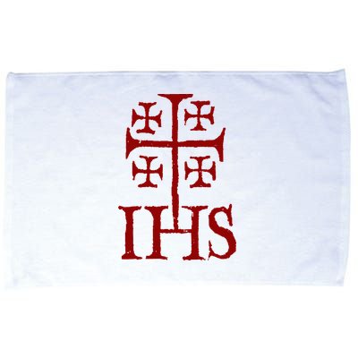 Jerusalem Cross Ihs Knights Templar Microfiber Hand Towel