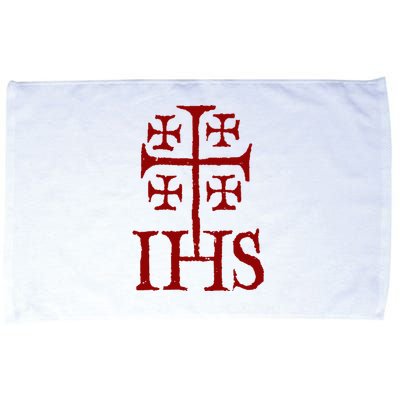 Jerusalem Cross Ihs Knights Templar Microfiber Hand Towel