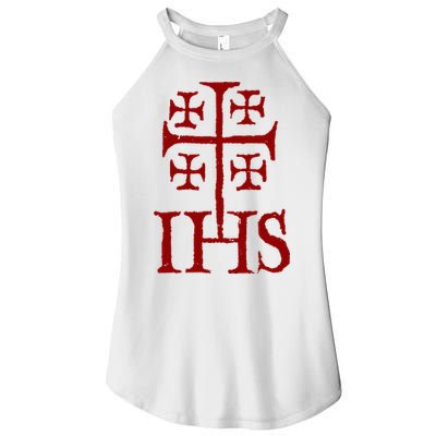 Jerusalem Cross Ihs Knights Templar Women's Perfect Tri Rocker Tank