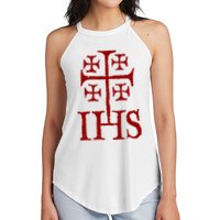 Jerusalem Cross Ihs Knights Templar Women's Perfect Tri Rocker Tank