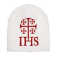 Jerusalem Cross Ihs Knights Templar Short Acrylic Beanie