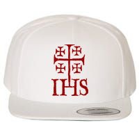Jerusalem Cross Ihs Knights Templar Wool Snapback Cap