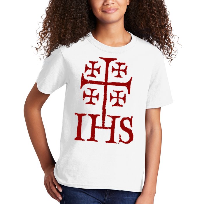 Jerusalem Cross Ihs Knights Templar Kids T-Shirt