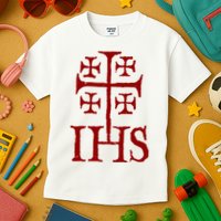 Jerusalem Cross Ihs Knights Templar Kids T-Shirt