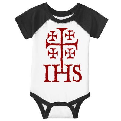 Jerusalem Cross Ihs Knights Templar Infant Baby Jersey Bodysuit