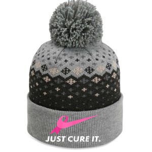 Just Cure It Breast Cancer Awareness The Baniff Cuffed Pom Beanie