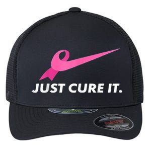 Just Cure It Breast Cancer Awareness Flexfit Unipanel Trucker Cap