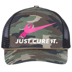 Just Cure It Breast Cancer Awareness Retro Rope Trucker Hat Cap