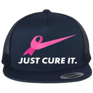 Just Cure It Breast Cancer Awareness Flat Bill Trucker Hat