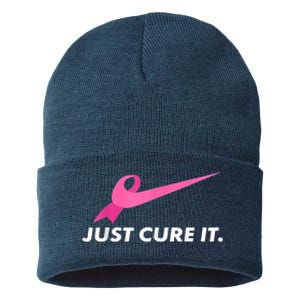 Just Cure It Breast Cancer Awareness Sustainable Knit Beanie