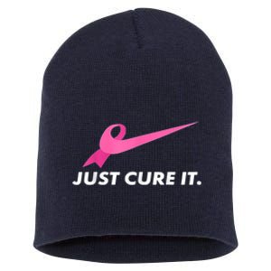 Just Cure It Breast Cancer Awareness Short Acrylic Beanie