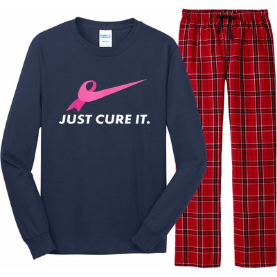 Just Cure It Breast Cancer Awareness Long Sleeve Pajama Set