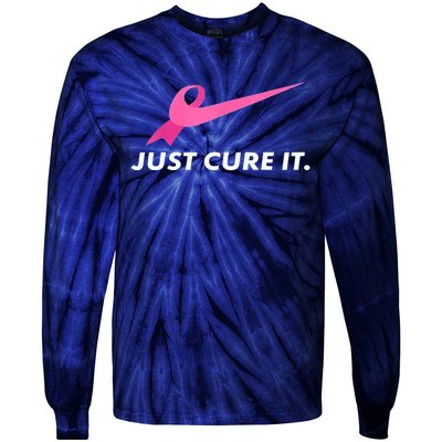 Just Cure It Breast Cancer Awareness Tie-Dye Long Sleeve Shirt