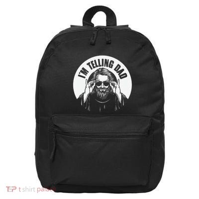 Jesus Christ I Telling Dad Religious Christian Saying Meme 16 in Basic Backpack