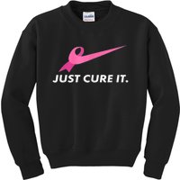 Just Cure It Breast Cancer Awareness Kids Sweatshirt