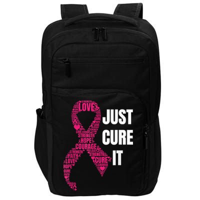 Just Cure It Breast Cancer Awareness Impact Tech Backpack