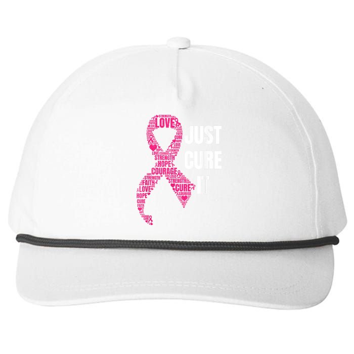 Just Cure It Breast Cancer Awareness Snapback Five-Panel Rope Hat