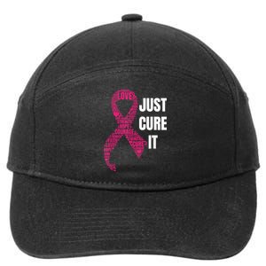 Just Cure It Breast Cancer Awareness 7-Panel Snapback Hat