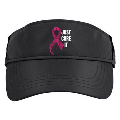 Just Cure It Breast Cancer Awareness Adult Drive Performance Visor