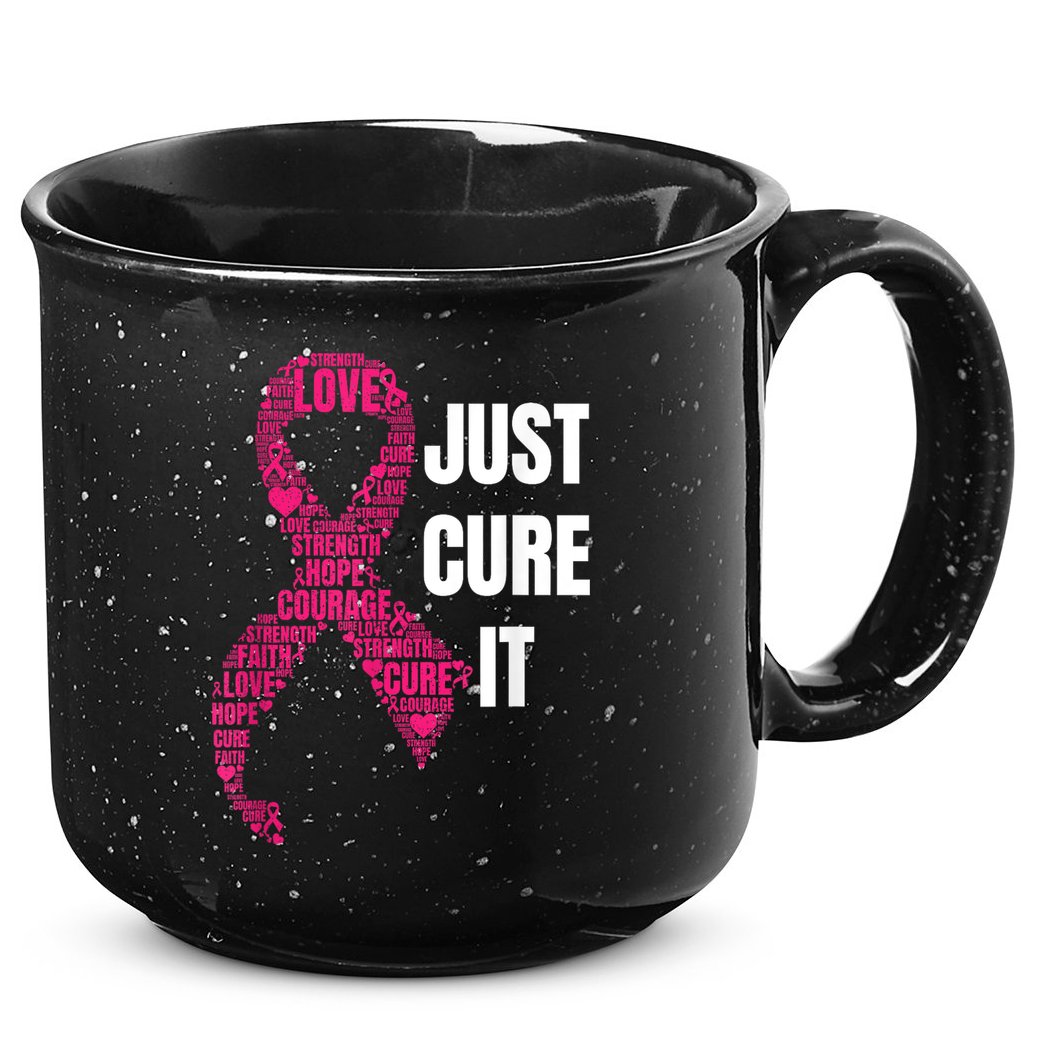 Just Cure It Breast Cancer Awareness 15oz Campfire Ceramic Mug