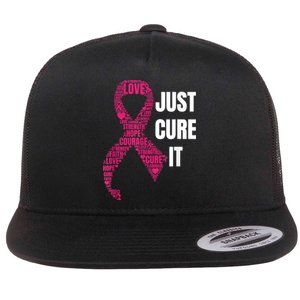 Just Cure It Breast Cancer Awareness Flat Bill Trucker Hat