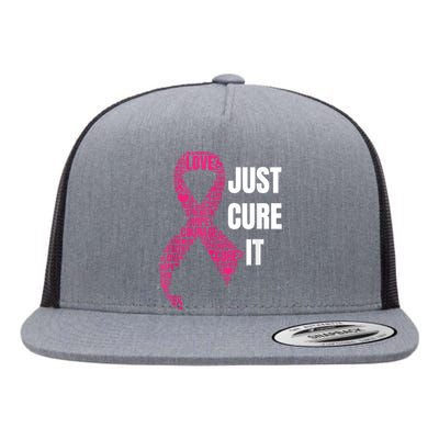 Just Cure It Breast Cancer Awareness Flat Bill Trucker Hat