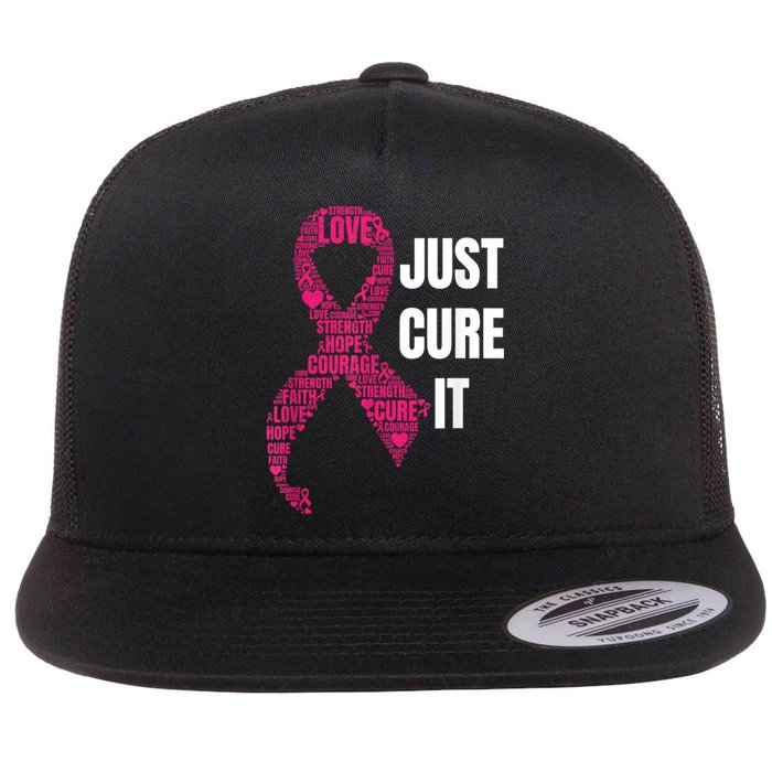 Just Cure It Breast Cancer Awareness Flat Bill Trucker Hat