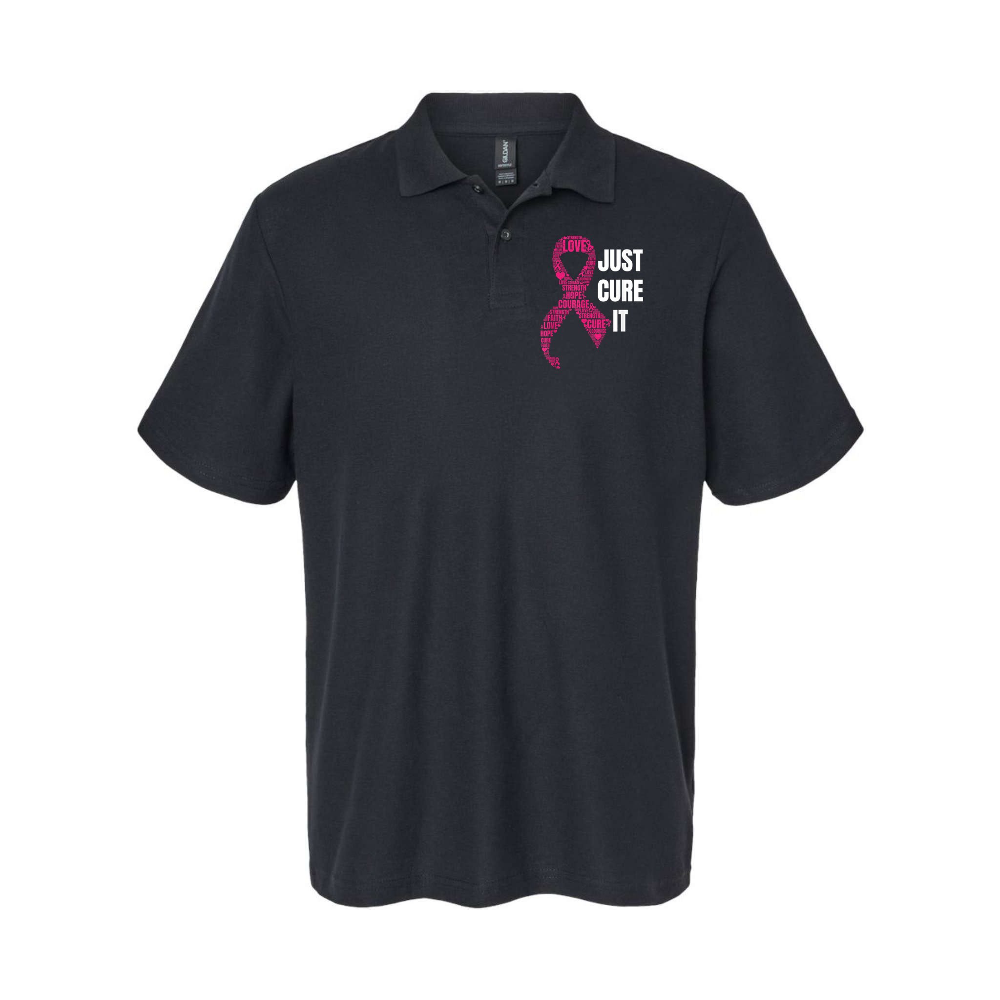 Just Cure It Breast Cancer Awareness Polo